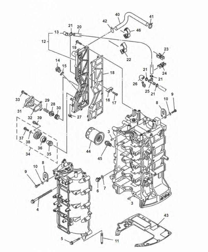 F80 / F90 / F100 / F115 Motorblock