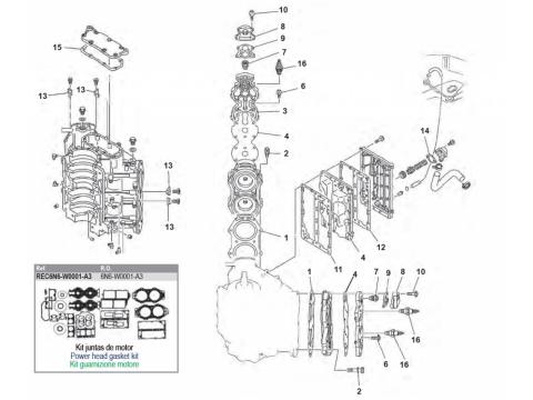 90 / 100 / 115 / 130 / 140 PS 2-Takt V4 Block