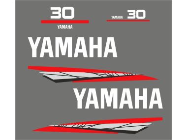 Yamaha 30 Jahre 1998 - 2004 Aufklebersatz Grau