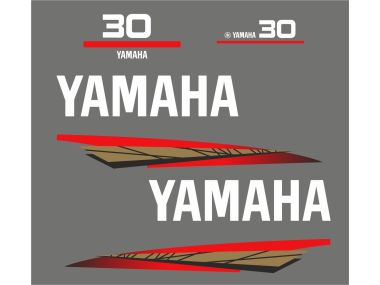 Yamaha 30 Jahre 1998 - 2004 Aufklebersatz Gold