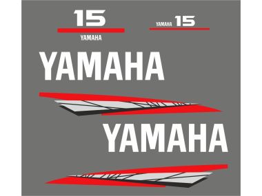 Yamaha 15 Jahre 1998 - 2004 Aufklebersatz Grau