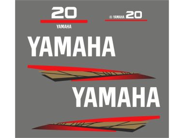 Yamaha 20 Jahre 1998 - 2004 Aufklebersatz Gold