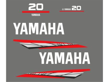 Yamaha 20 Jahre 1998 - 2004 Aufklebersatz Grau