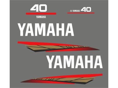 Yamaha 40 Jahre 1998 - 2004 Aufklebersatz Gold