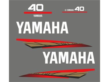 Yamaha 40 Jahre 1998 - 2004 Aufklebersatz Gold