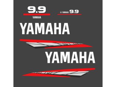 Yamaha 9.9 Jahre 1998 - 2004 Aufklebersatz Grau