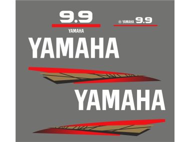 Yamaha 9.9 Jahre 1998 - 2004 Aufklebersatz Gold