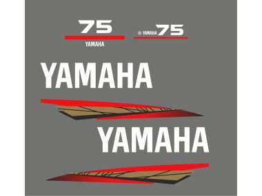 Yamaha 75 Jahre 1998 - 2004 Aufklebersatz Gold