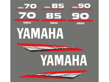 Yamaha 70, 85 Oder 90 PS Jahresbereich 1998 - 2004 Aufklebersatz Grau oder Gold
