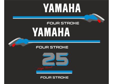 Yamaha 25 PS 4 Takt Aufklebersatz 