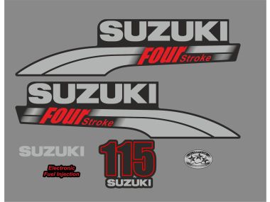 Suzuki 115 PS Jahresbereich 2003-2009 Aufklebersatz 