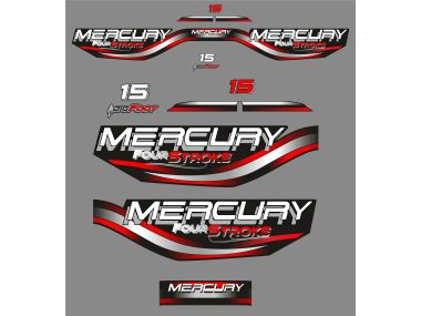 Mercury 15 PS Jahresbereich 1999-2003 Aufklebersatz 