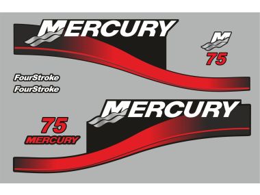 Mercury 75 PS Jahresbereich 2003 Aufklebersatz 