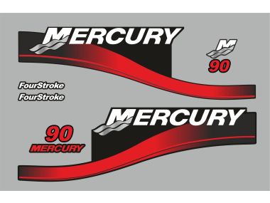Mercury 90 PS Jahresbereich 2003 Aufklebersatz 