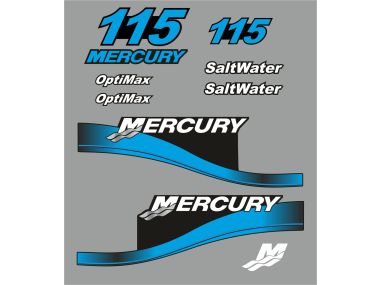 Mercury 115 PS Jahresbereich 1999-2004 Aufklebersatz 