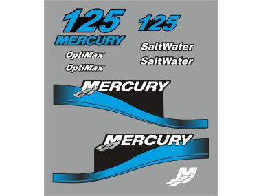 Mercury 125 PS Jahresbereich 1999-2004 Aufklebersatz 
