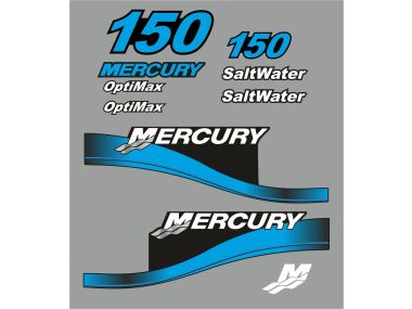 Mercury 150 PS Jahresbereich 1999-2004 Aufklebersatz 