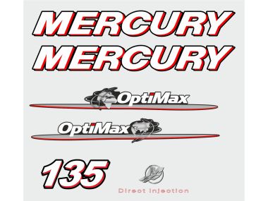 Mercury 135 PS Jahresbereich 2007-2012 Aufklebersatz 