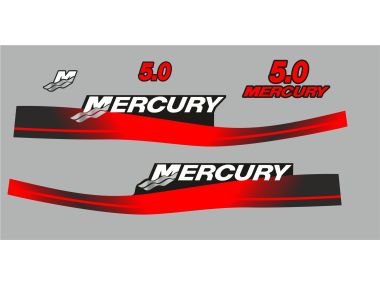 Mercury 5 PS Jahresbereich 2003-2005 Aufklebersatz 