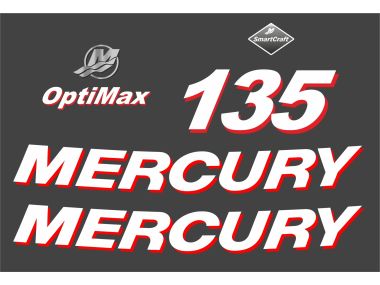 Mercury 135 PS Jahresbereich 2006 Aufklebersatz 