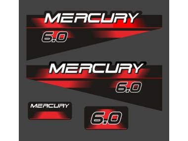 Mercury 6 PS Jahresbereich 1994 – 1998 Aufklebersatz 