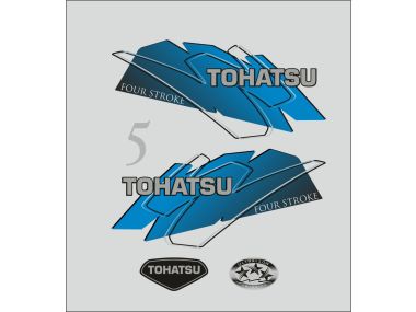 Tohatsu 5 PS Jahresbereich 1999 – 2003 Aufklebersatz 