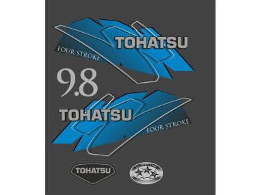 Tohatsu 9.8 PS Jahresbereich 2007 – 2015 Aufklebersatz 