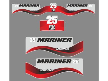 Mariner 25 PS Jahresbereich 2003-2005 Aufklebersatz 