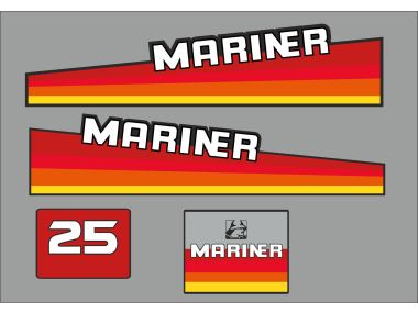 Mariner 25 PS Jahresbereich 1980 Aufklebersatz 