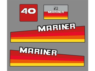 Mariner 40 PS Jahresbereich 1980 Aufklebersatz 