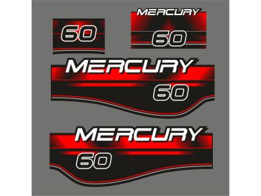 Mercury 60 PS Aufklebersatz 