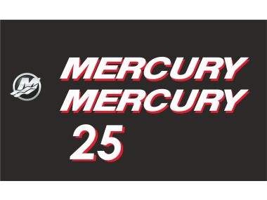 Mercury 25 PS Aufklebersatz 