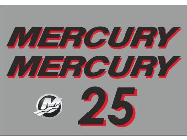 Mercury 25 PS Aufklebersatz 
