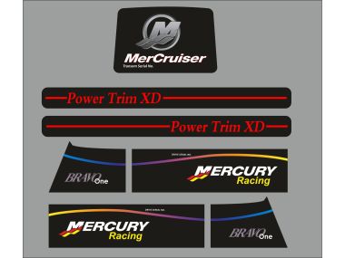 MerCruiser Bravo Racing Aufklebersatz