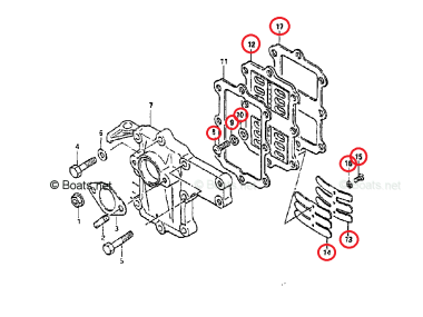 Suzuki 5/6 HP 2- Stroke 2 Cylinder Reed valve assy (13150-98101)