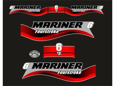 Mariner fourstroke 6 PS Aufklebersatz