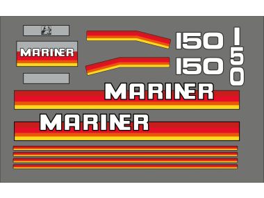 Mariner 150 PS Jahresbereich 1990 Aufklebersatz 