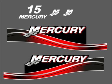 Mercury 15 PS Jahresbereich 2005-2007 Aufklebersatz 