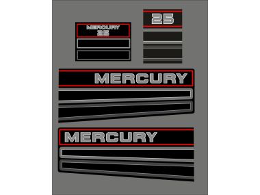 Mercury 25 PS Aufklebersatz 