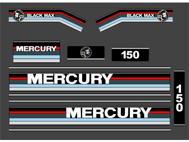 Mercury 150 PS Jahresbereich 1990-1993 Aufklebersatz 