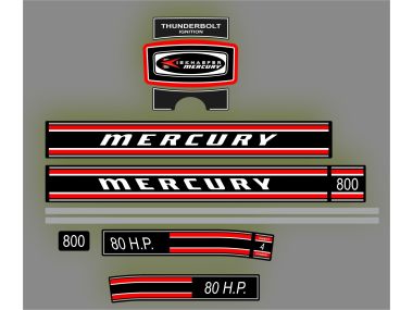 Mercury 80 PS Kiekheafer Aufklebersatz