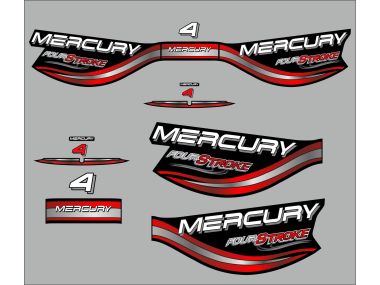 Mercury 4 PS fourstroke Jahresbereich 1998 Aufklebersatz 