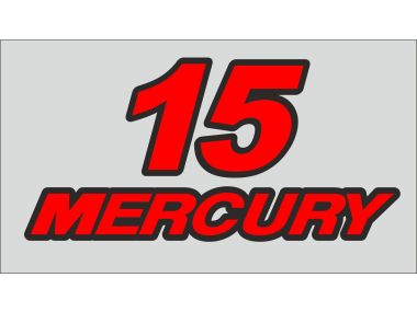 Mercury 15 PS Aufklebersatz 