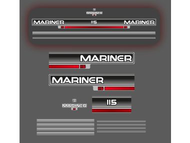 Mariner 115 PS Jahresbereich 1988 Aufklebersatz 