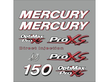 Mercruy 150 PS Optimax pro X Aufklebersatz 