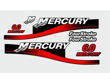 Mercury 6 PS Aufklebersatz