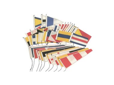 Flaggenset mit internationalen Navigationscodes