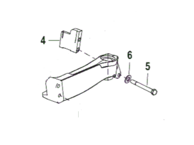 Mercruiser Front Engine support 2.5L / 3.0L 120-165 HP SPACER SCREW 8M2021918