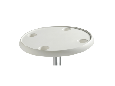 Round composite table white