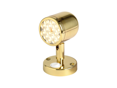 Strahler aus poliertem Messing mit Schalter (13.947.11)